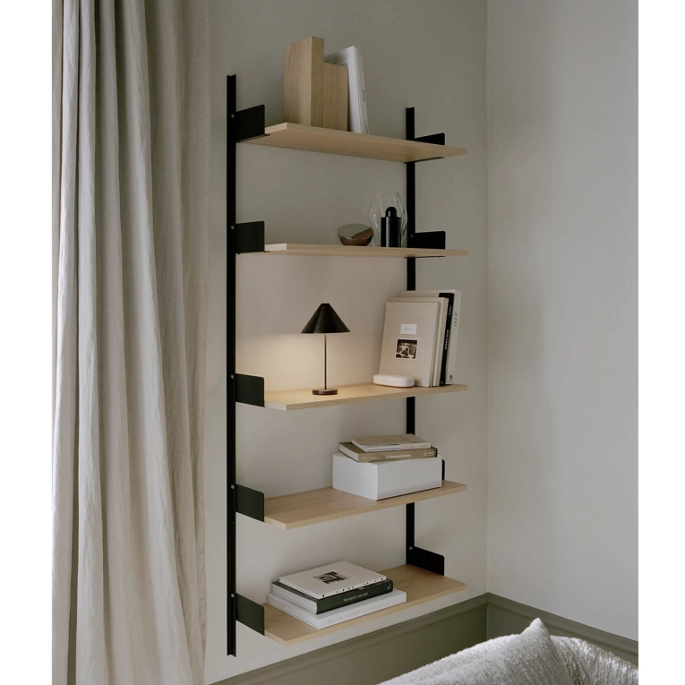 Shelving NEW WORKS WALL 1900  Black/ Oak NEW WORKS