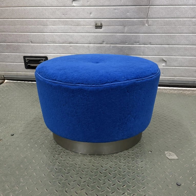 Pouf ANAIS Bleu BAXTER MADE IN ITALY