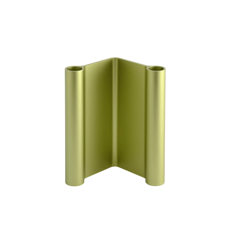 Candle Holder, Candlestick and Candle PAIR H 18 Green MUUTO