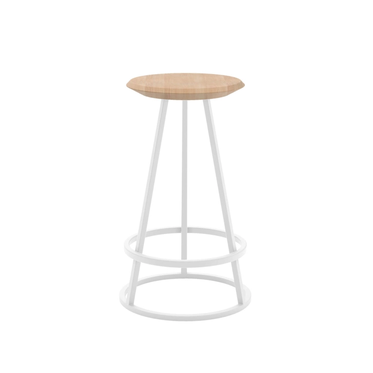 Bar Stool GUSTAVE H65 White HARTO