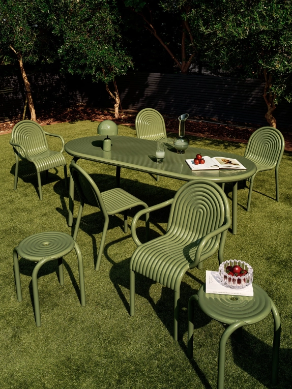 Tabouret Groove Stool Mousse TOM DIXON