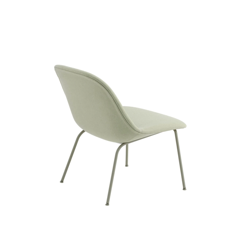 Fauteuil FIBER SOFT LOUNGE pieds acier vert poussière Delta 26 MUUTO