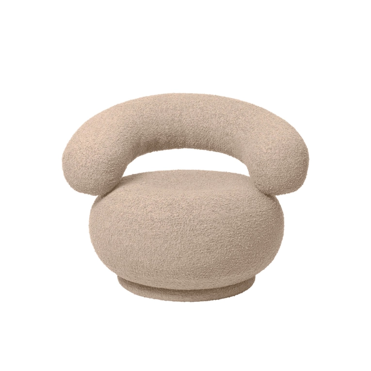 Easy chair ORBO Raw Bouclé Natural FERM LIVING