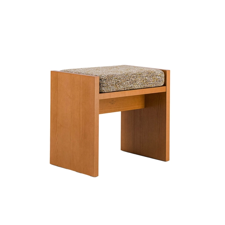 Tabouret CHIESA Tweed Marron et Vert THE SOCIALITE FAMILY