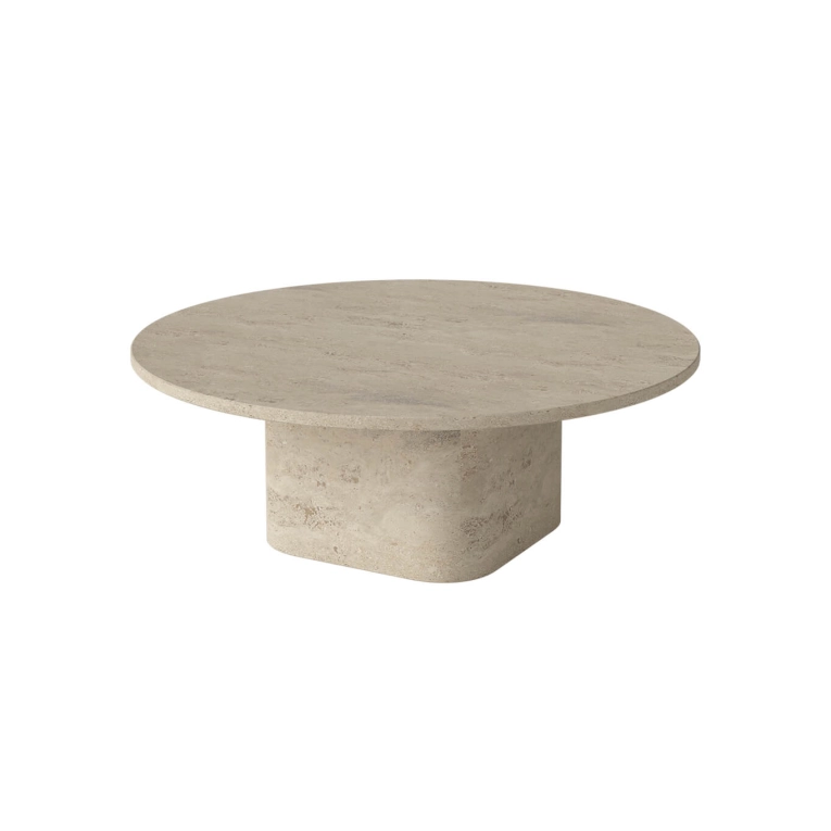 Coffee Table EIDA Ø 90 H 32 Sand Travertine BOLIA