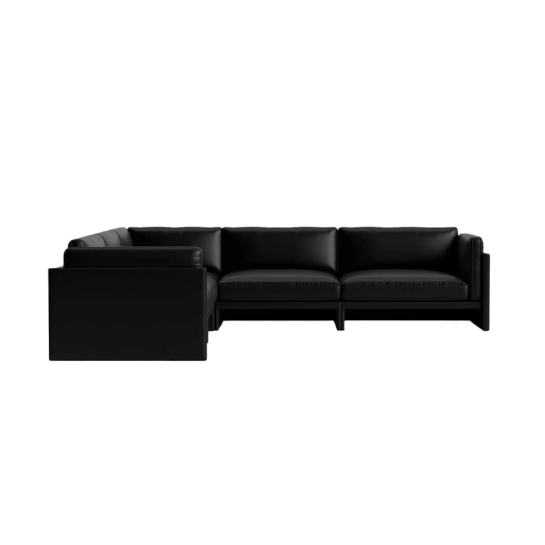 Canapé SOFTY 6 Places Ultra Cuir Noir NORMANN COPENHAGEN