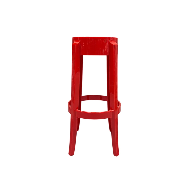 Tabouret haut CHARLES GHOST H 75 Rouge KARTELL