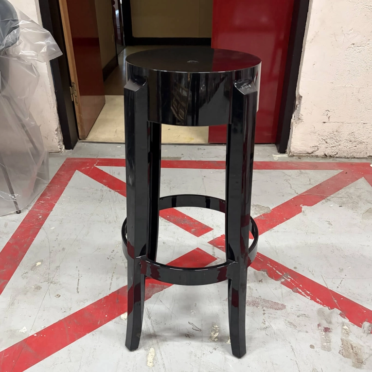 Tabouret haut CHARLES GHOST H 75 Noir KARTELL