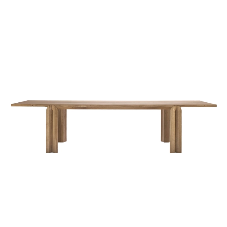 Dining Table NAVE Oiled Oak tiny touch carving ZANAT
