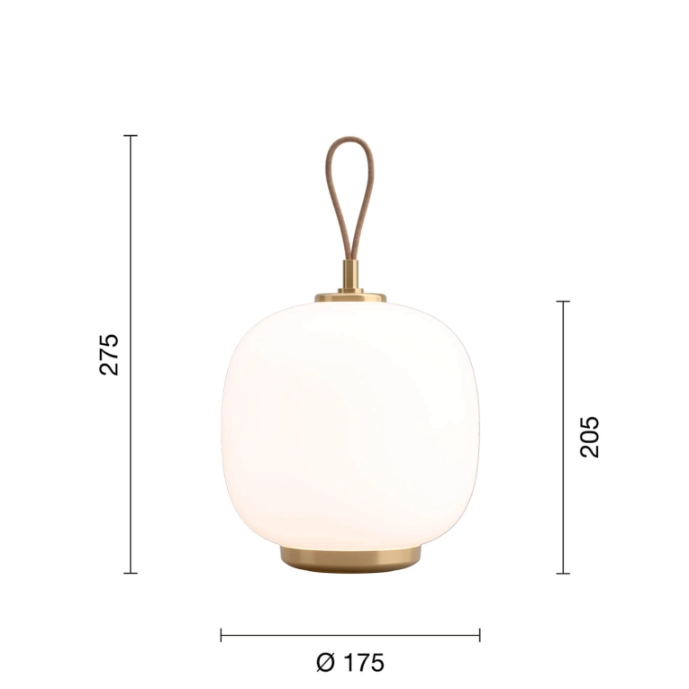 Lampe sans fil VL45 RADIOHUS PORTABLE Laiton/ Rose pâle LOUIS POULSEN