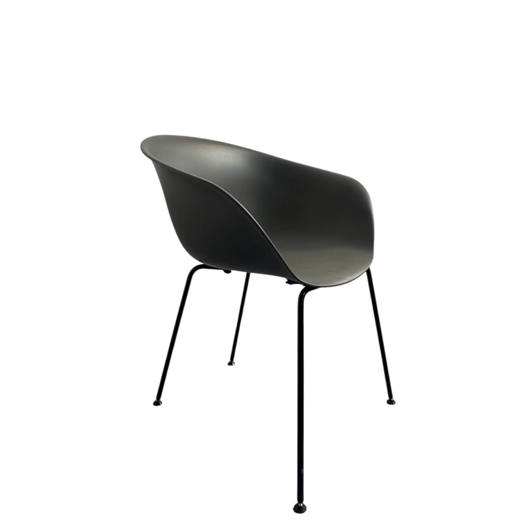 Dining Chair DUNA 02 Grey black metal legs ARPER