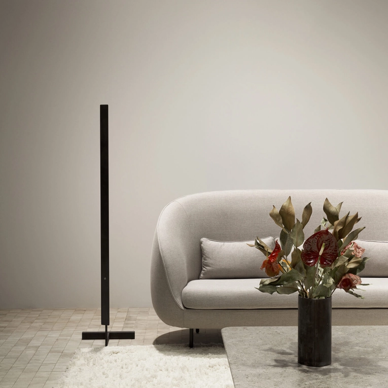 Floor Lamp F-MODEL Black Stainless Steel ANOUR