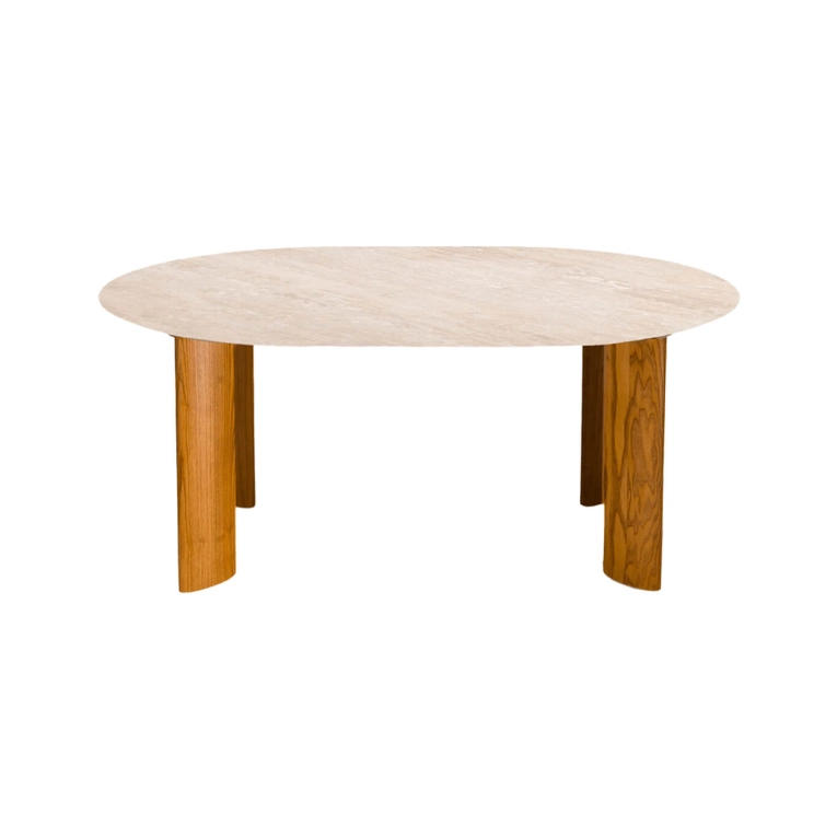 Table CARLOTTA ALTA 6 places Travertin THE SOCIALITE FAMILY