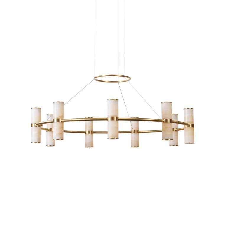 Pendant Light PARS CHANDELIER Brushed Brass ANOUR