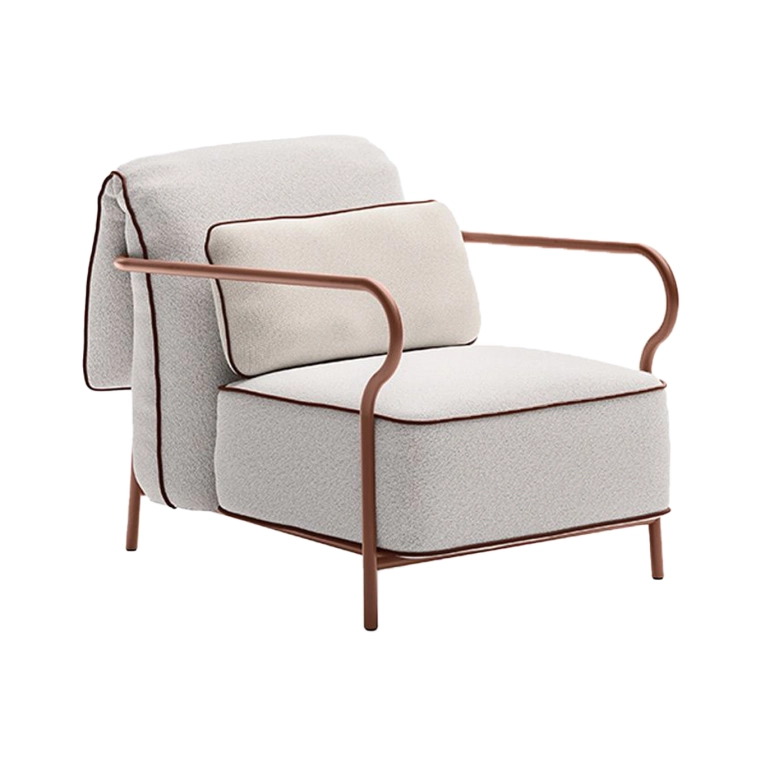 Outdoor Lounge Chair SALO Terracotta/ Nuvola UNOPIÙ