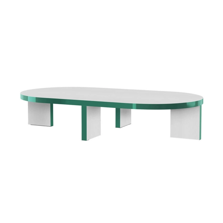 Coffee Table SLICE ME 140x75 Green ZANOTTA
