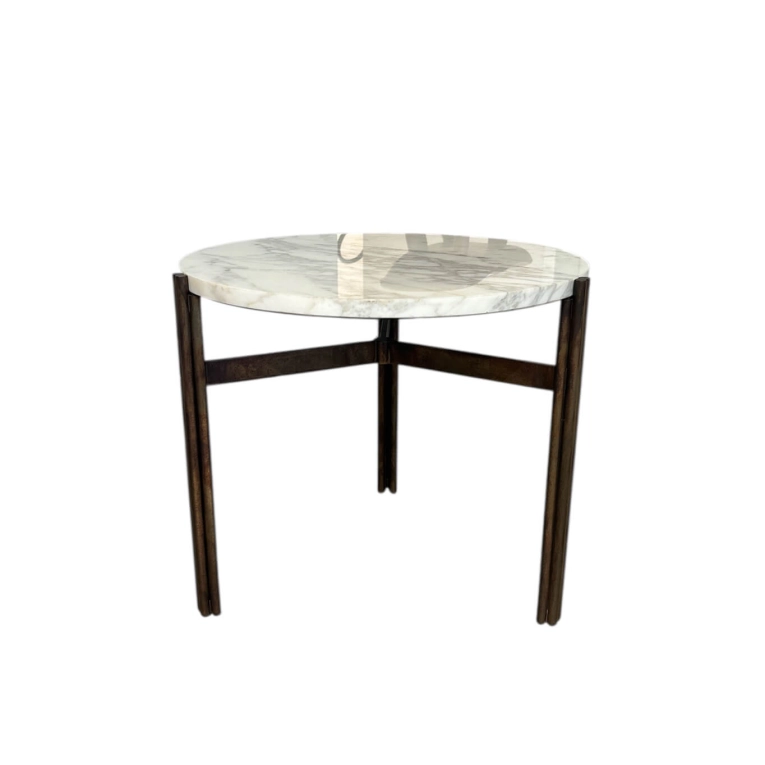 Coffee Table TWELVE Marbre Calacatta Vagli piètement laiton bruni GALLOTTI & RADICE