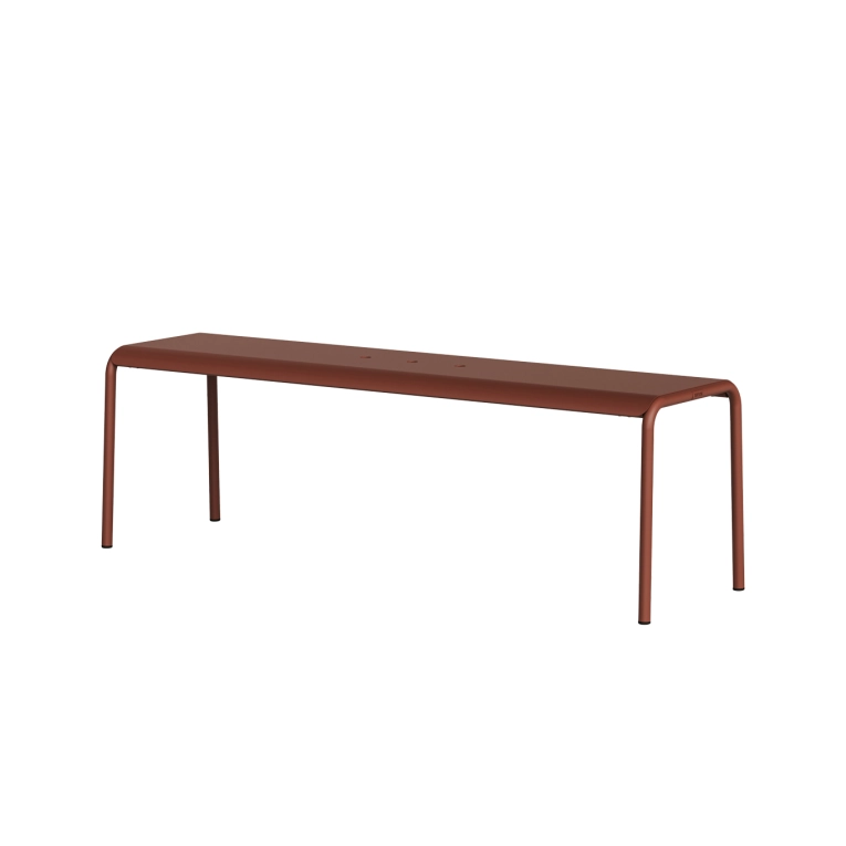 Banc extérieur PANORAMA Rouge Brique L 140 TIPTOE