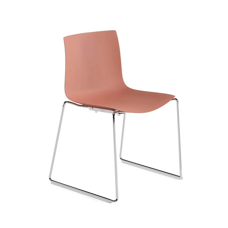 Chaise CATIFA RE 46 Piétement luge Rouille ARPER