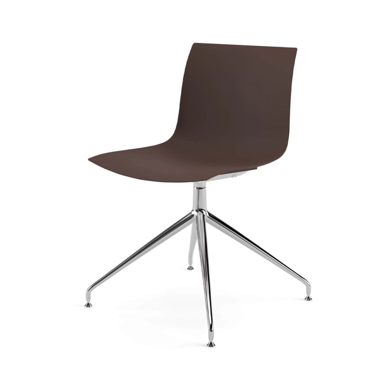 Chaise CATIFA RE 46 pied central Espresso ARPER