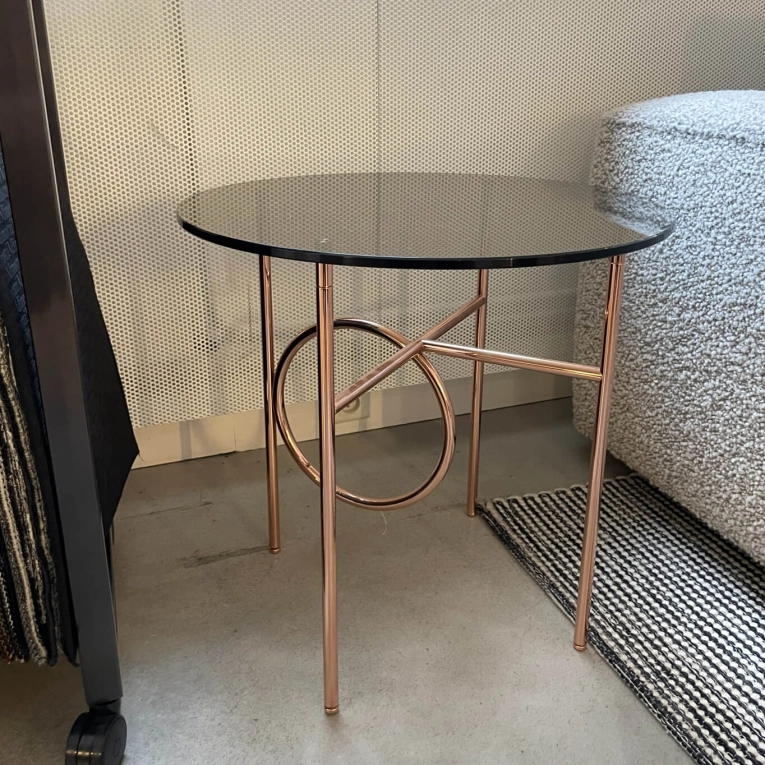 Table d'appoint guéridon RING Cuivre brillant MINOTTI