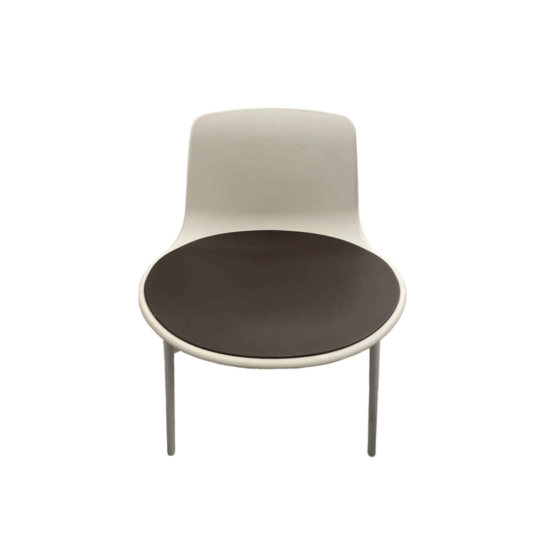Chaise LOTTUS KIDS Blanc galette d'assise Marron ENEA