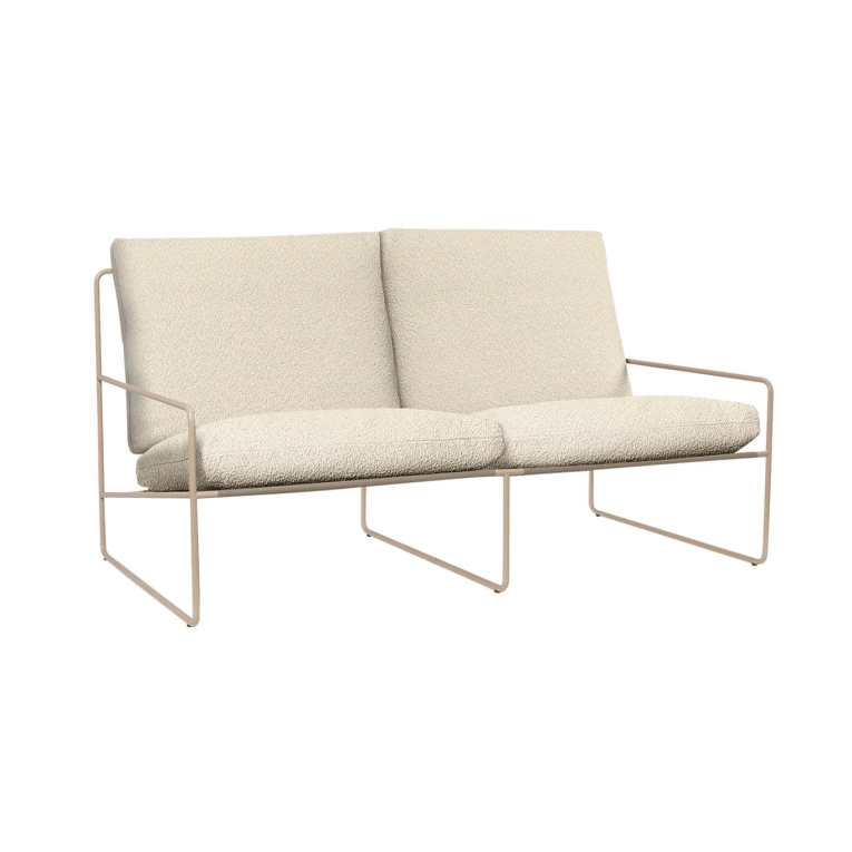 Canapé extérieur DESERT PURE BOUCLÉ 2 places Blanc cassé FERM LIVING