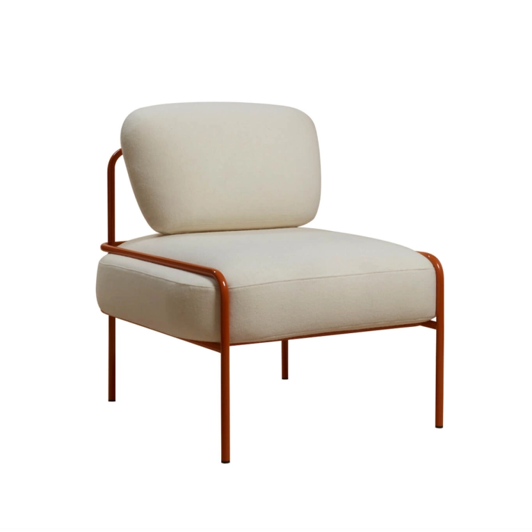 Easy chair LAIME 42 Brown orange/ Arpin écru NOMA