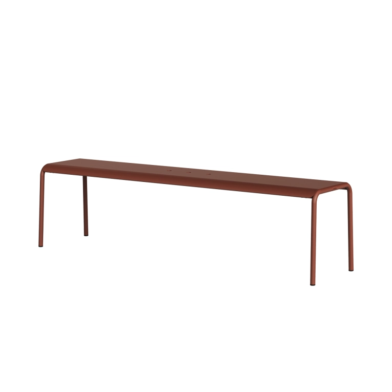 Banc extérieur PANORAMA Rouge Brique L 170 TIPTOE