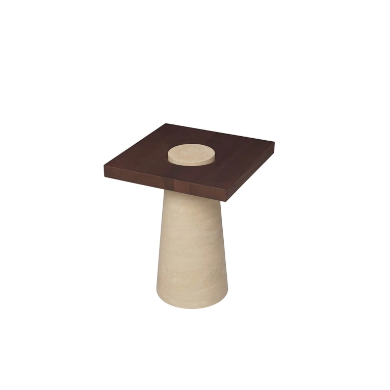 Side Table GROVA W 40 Travertine FERM LIVING