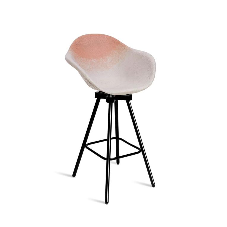 Tabouret haut GRAVENE 8.8 Rose Blanc MAXIMUM