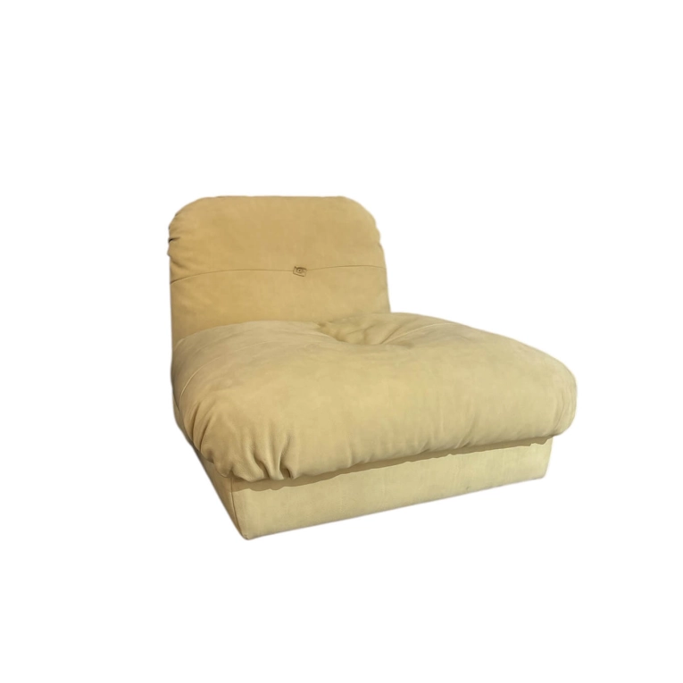 Fauteuil MILANO Cuir Kashmir Camomille BAXTER MADE IN ITALY