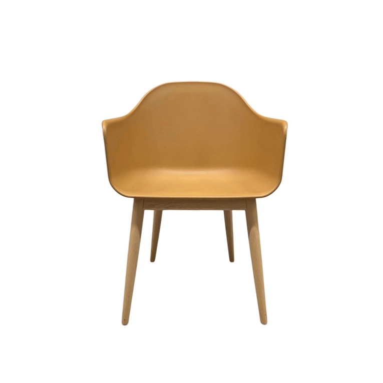 Chaise HARBOUR pieds bois Jaune AUDO COPENHAGEN