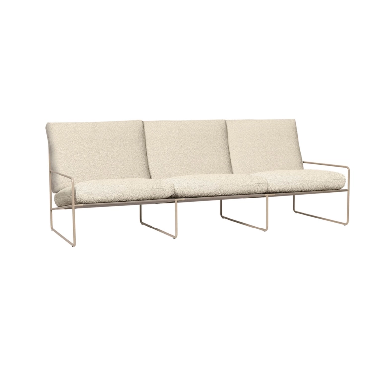 Canapé extérieur DESERT PURE BLOUCLÉ 3 places Blanc cassé FERM LIVING