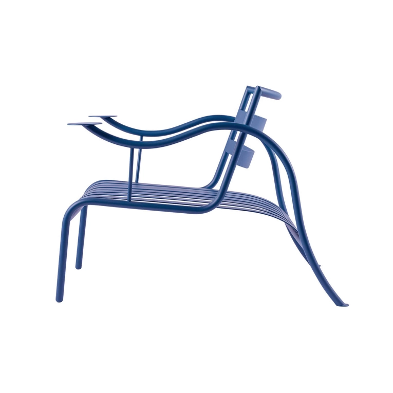 Easy chair THINKING MAN'S CHAIR Violet blue CAPPELLINI