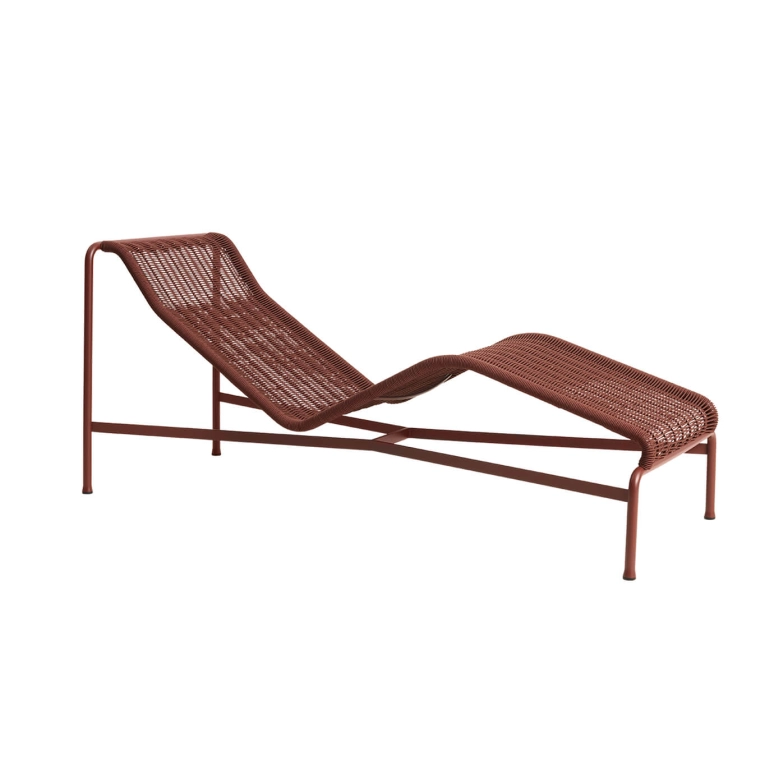 Bain de soleil, chaise longue et hamac Chaise Longue PALISSADE CORD Rouge Fer HAY