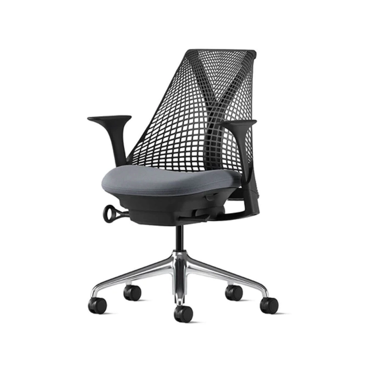 SAYL Noir Rhino / Aluminium Poli HERMAN MILLER