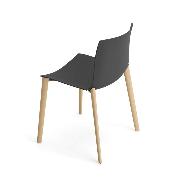 Chaise CATIFA RE 46 Pieds bois noir ARPER