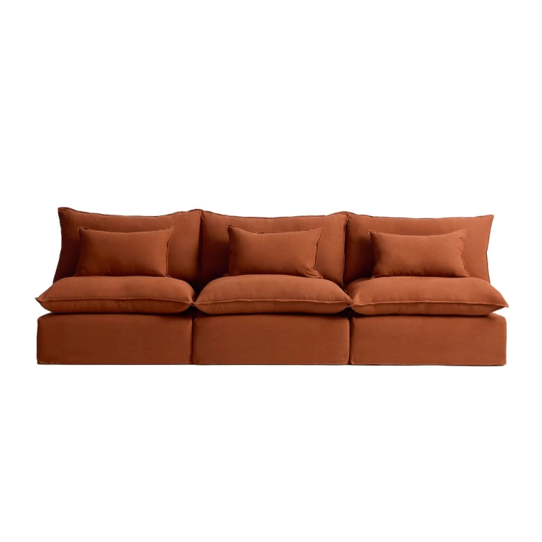 ANARELA modulable 5 places Lin Terracotta KAVE HOME