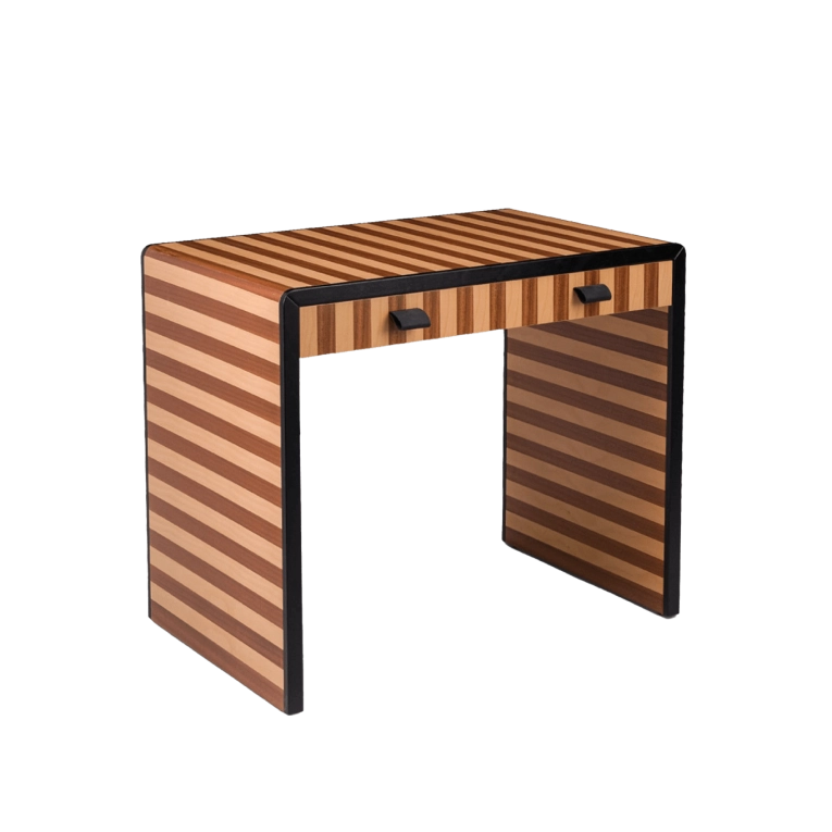 Bureau PAOLO rayé acajou / hêtre THE SOCIALITE FAMILY