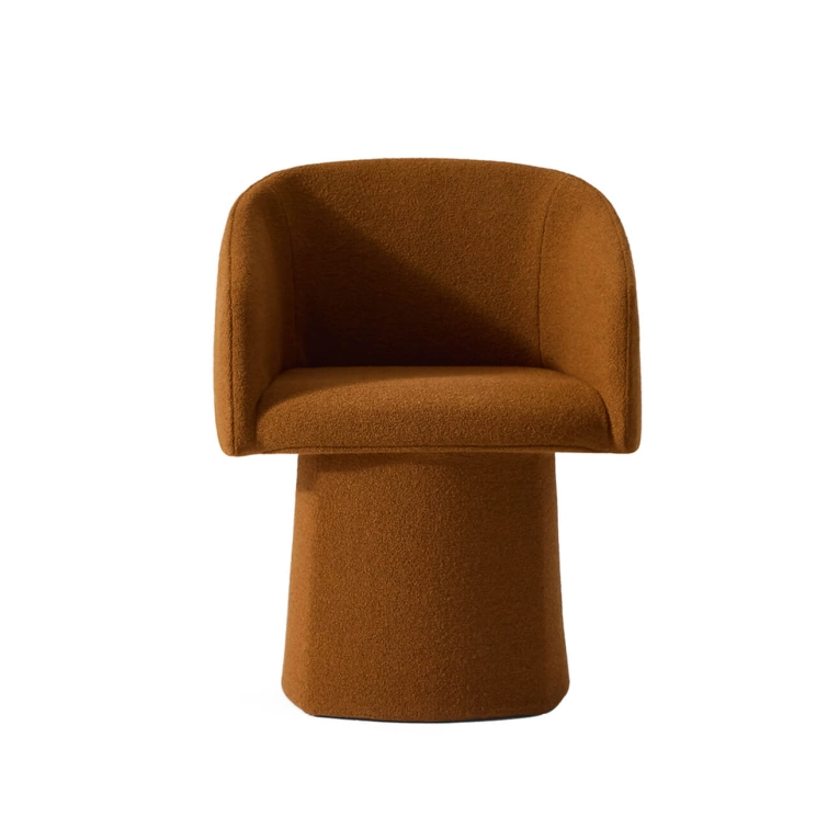 Dining Chair PLINTEA Swivel base Oslo Copper CASSINA
