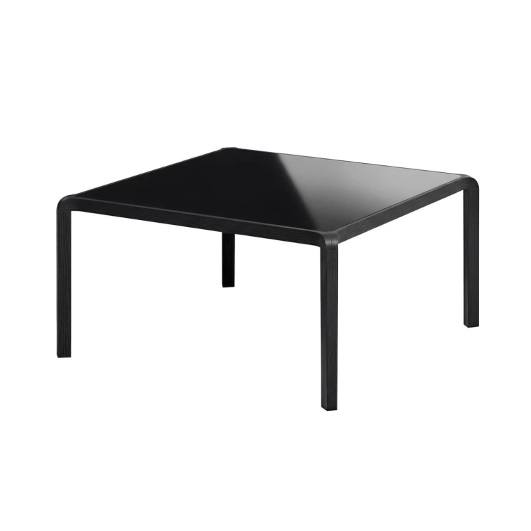 Table CAMPA 150 x150 Noir/ Verre Noir ZANOTTA