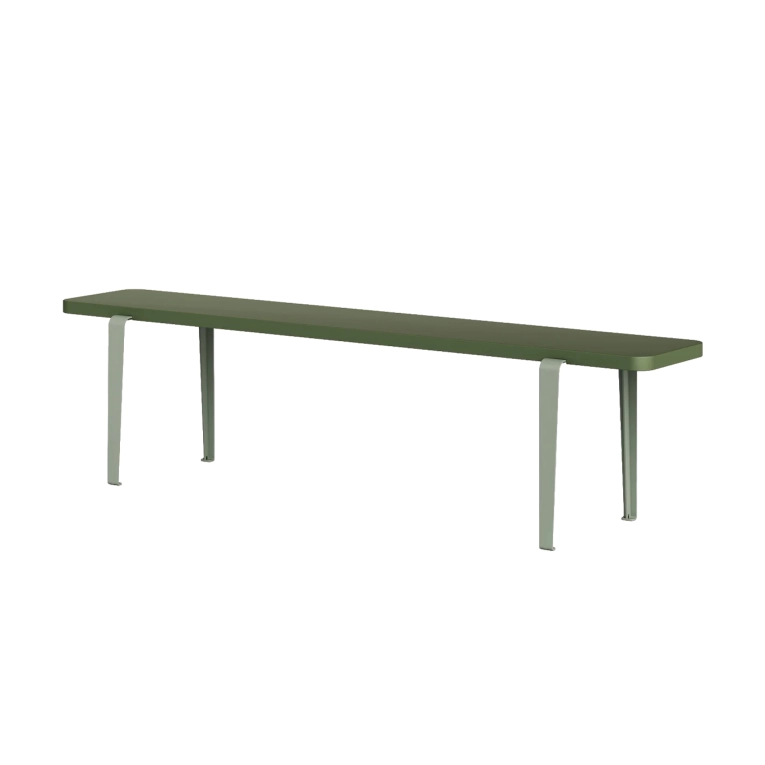Designer Bench LOU Rosemary Green/Eucalyptus Gray L 170 TIPTOE
