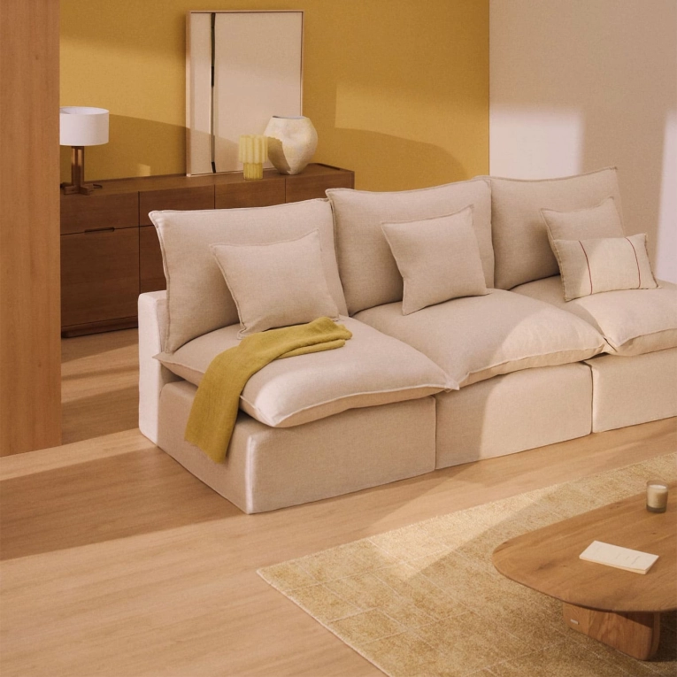 ANARELA modulable 5 places Lin Beige KAVE HOME