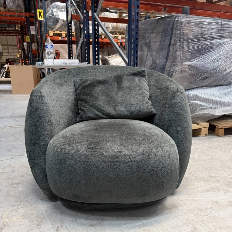 Easy chair PACIFIC swivel base Grey MOROSO