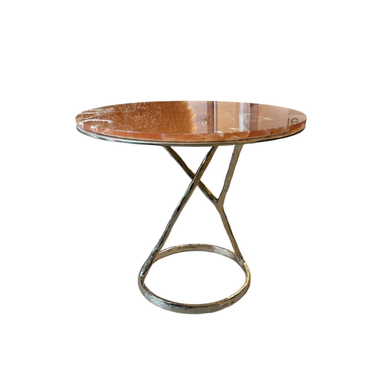 ILDA Marbre Onyx Ambre / Laiton bronzé POLIFORM