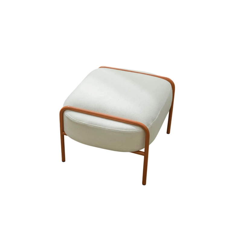 Pouffe LAIME 42 Brown orange/ Arpin écru NOMA