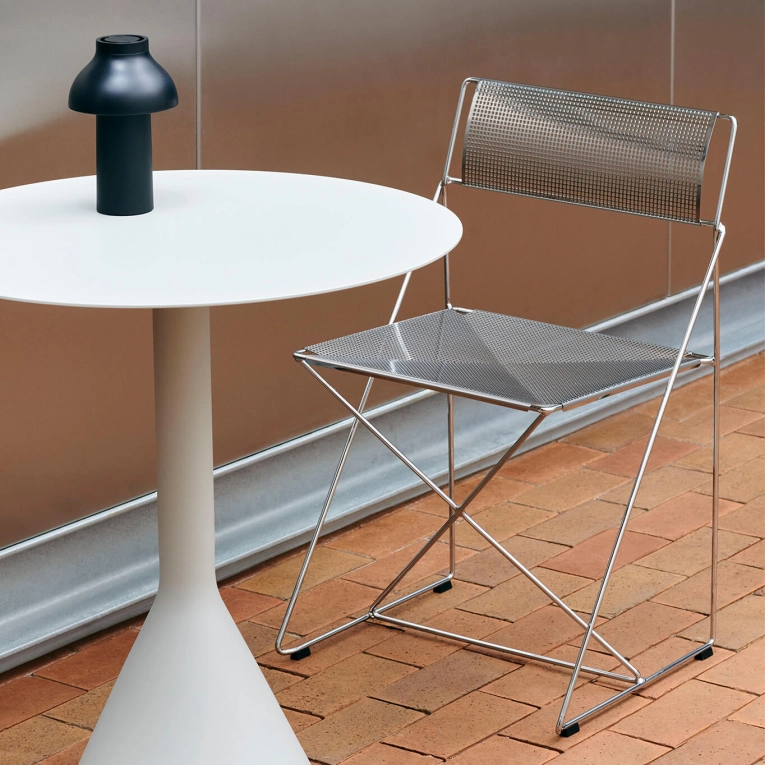 Chaise X-LINE chrome / chrome HAY