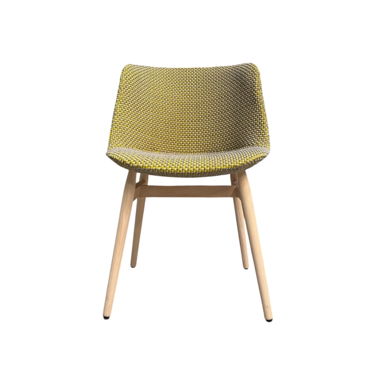 Dining Chair ADELE Tissu Piqué jaune PAOLA LENTI