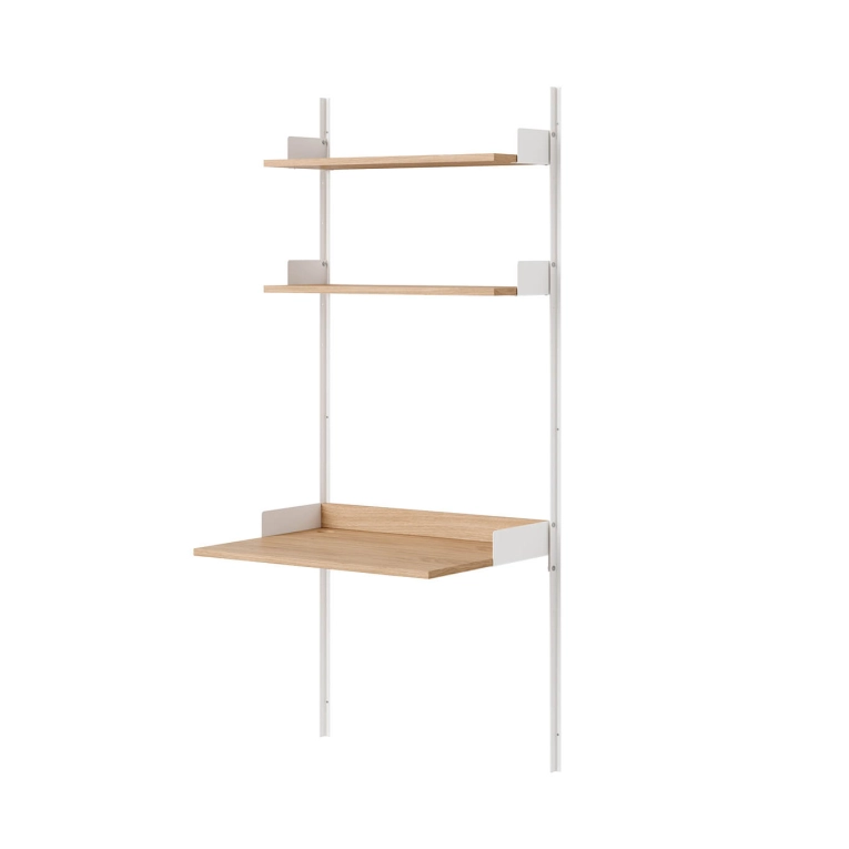 Bureau NEW WORKS STUDY SHELF White/ Oak NEW WORKS